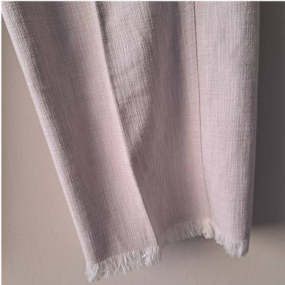 Rebecca Taylor Pink/ Mauve Frayed Waist and Hem, Wide Leg Pants - Size 6 - Picture 7 of 12